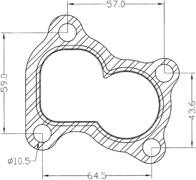 210631 gasket including given dimensions