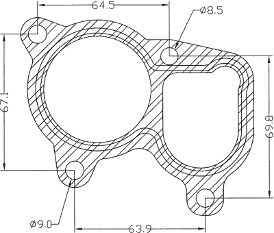 210635 gasket including given dimensions