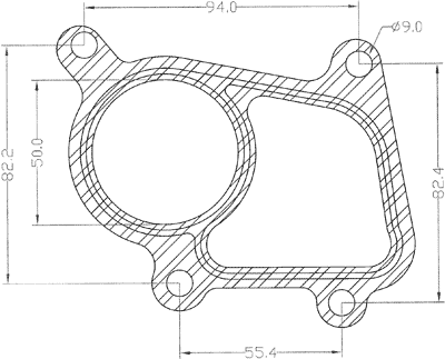 210643 gasket including given dimensions