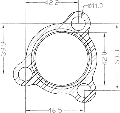 210644 gasket including given dimensions