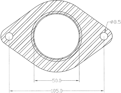 210645 gasket including given dimensions