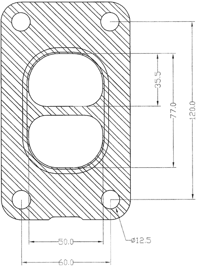 210648 gasket including given dimensions