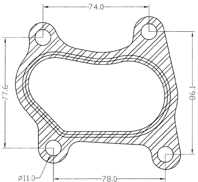 210650 gasket including given dimensions