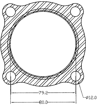 210652 gasket including given dimensions