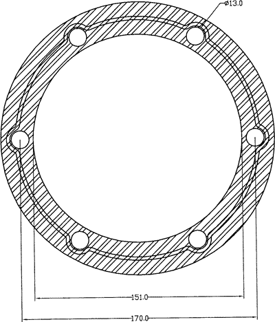 210656 gasket including given dimensions