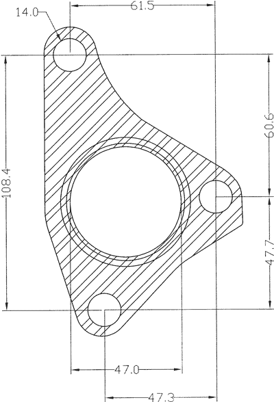 210657 gasket including given dimensions