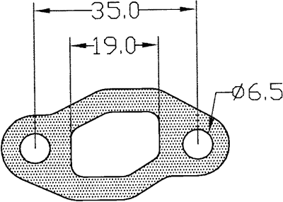 210659 gasket including given dimensions