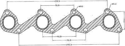210665 gasket including given dimensions