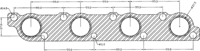 210669 gasket including given dimensions