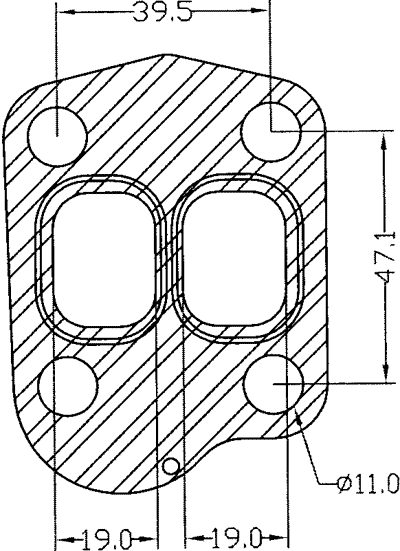 210670 gasket including given dimensions