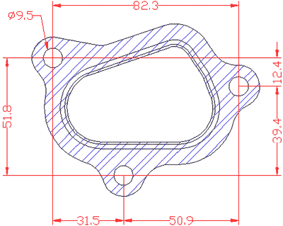 210674 gasket including given dimensions