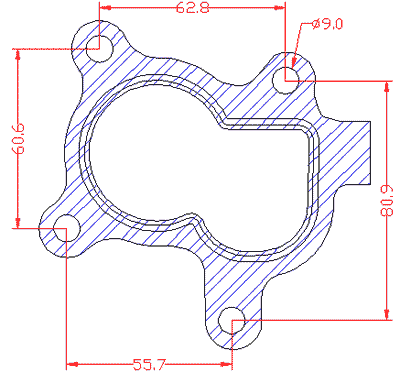 210686 gasket including given dimensions