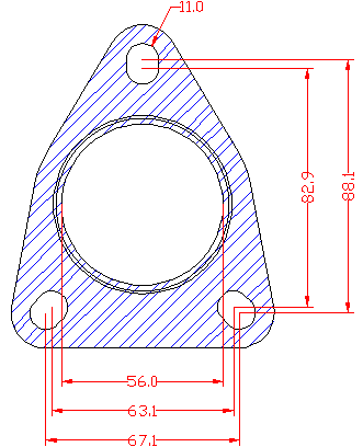 210690 gasket including given dimensions