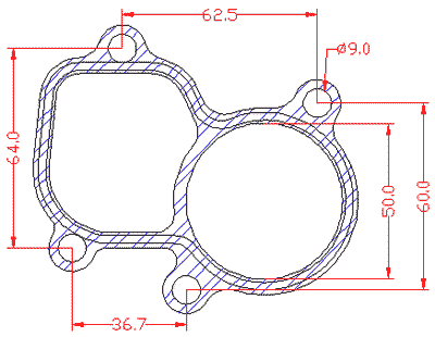 junta 210800 mostrando cotas y dimensiones