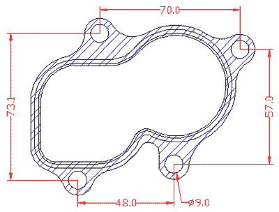 210801 gasket including given dimensions