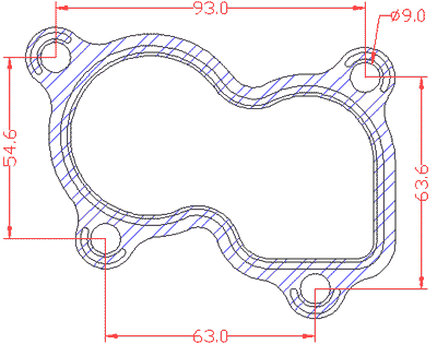 210802 gasket including given dimensions