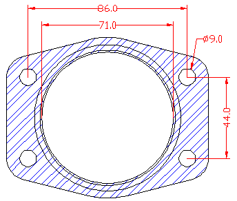 210804 gasket including given dimensions