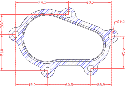 210805 gasket including given dimensions