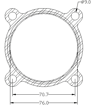 210807 gasket including given dimensions