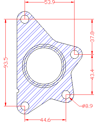 210809 gasket including given dimensions