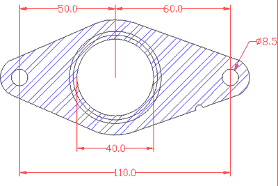 210810 gasket including given dimensions