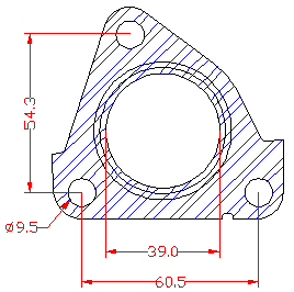 210811 gasket including given dimensions