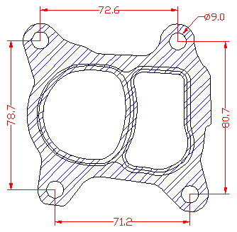 210812 gasket including given dimensions