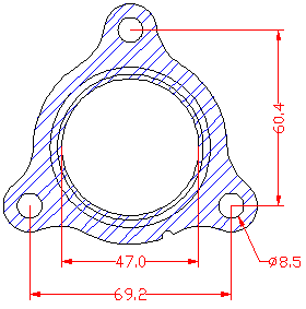 210814 gasket including given dimensions
