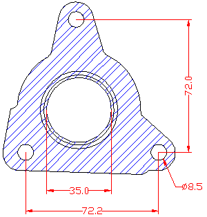 210815 gasket including given dimensions