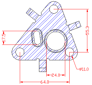 210817 gasket including given dimensions