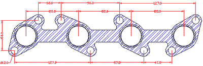 210821 gasket including given dimensions