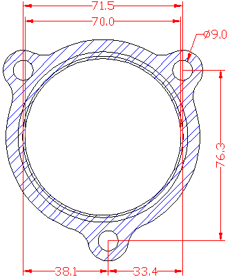 210825 gasket including given dimensions