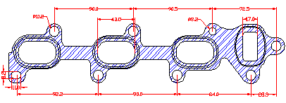 210833 gasket including given dimensions