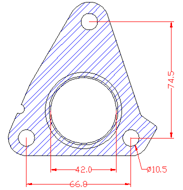 210835 gasket including given dimensions