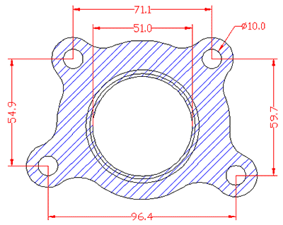 210837 gasket including given dimensions