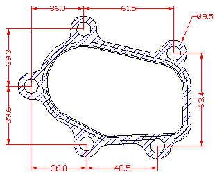 210845 gasket including given dimensions