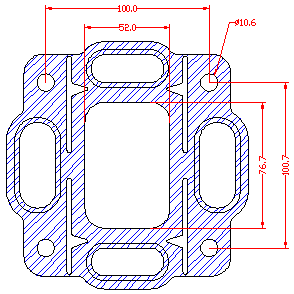 210849 gasket including given dimensions