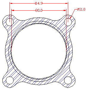 210850 gasket including given dimensions