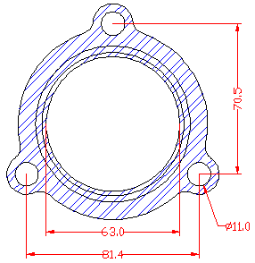 210853 gasket including given dimensions