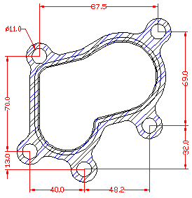 210858 gasket including given dimensions