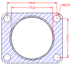 junta 210869 mostrando cotas y dimensiones