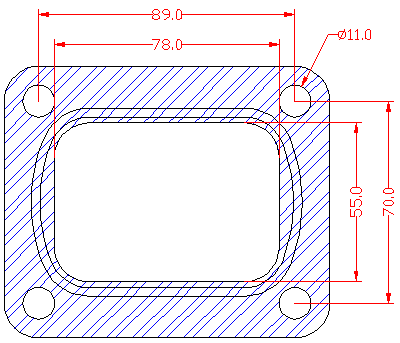 210873 gasket including given dimensions
