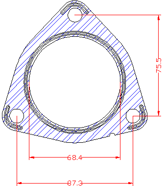210874 gasket including given dimensions