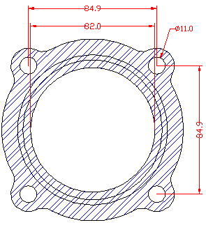 210875 gasket including given dimensions