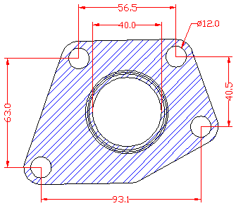 210877 gasket including given dimensions