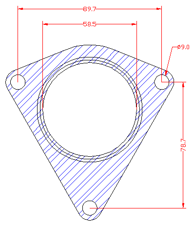 210886 gasket including given dimensions