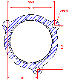 210887 gasket including given dimensions