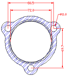 210888 gasket including given dimensions