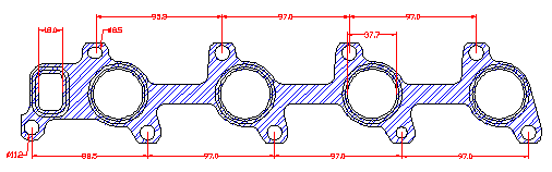 210891 gasket including given dimensions