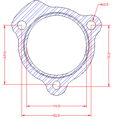 210898 gasket including given dimensions